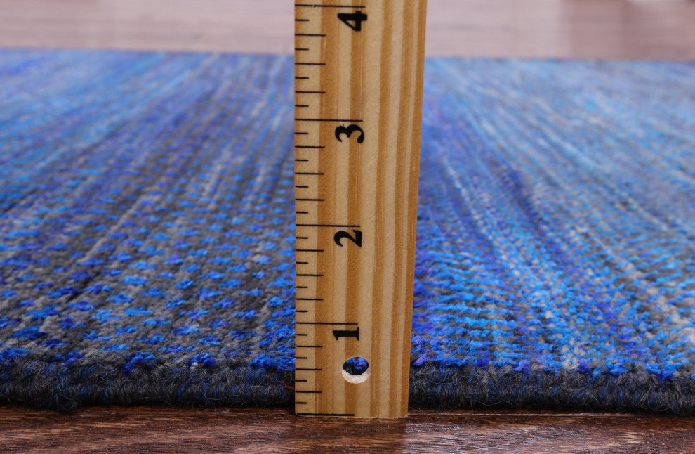 2' 7" X 11' 11" Runner Super Savannah Gabbeh Wool and Silk Handmade Rug Q6094