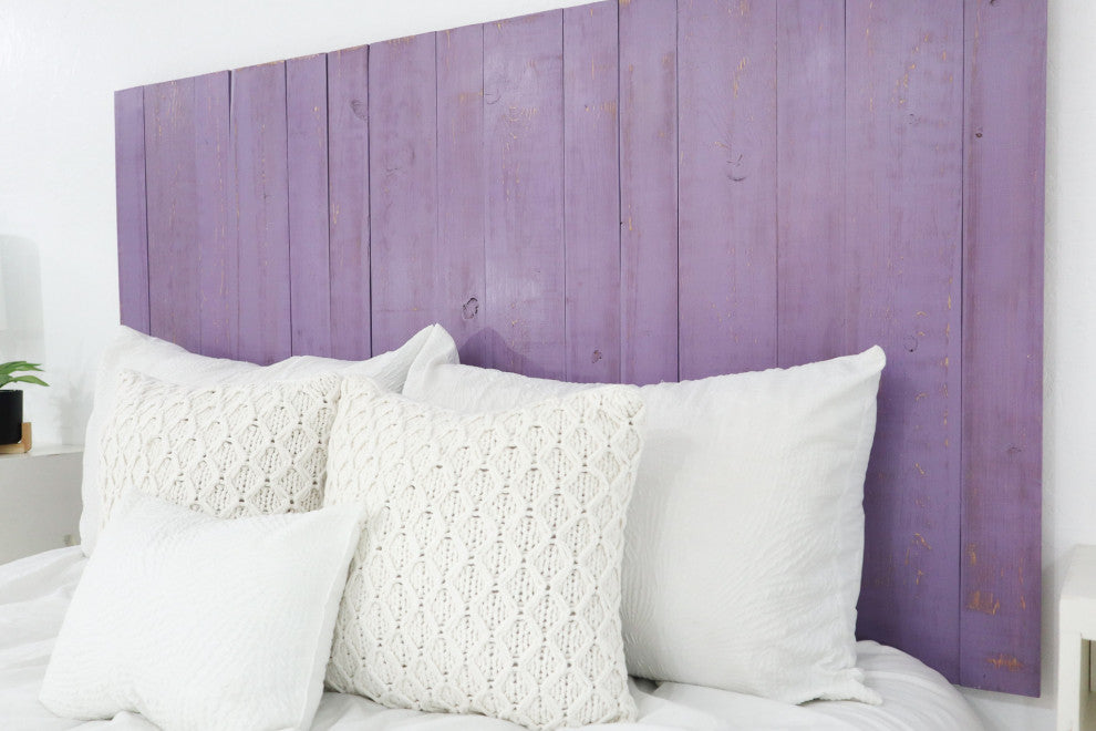 Handcrafted Headboard, Leaner Style, Lavender, King