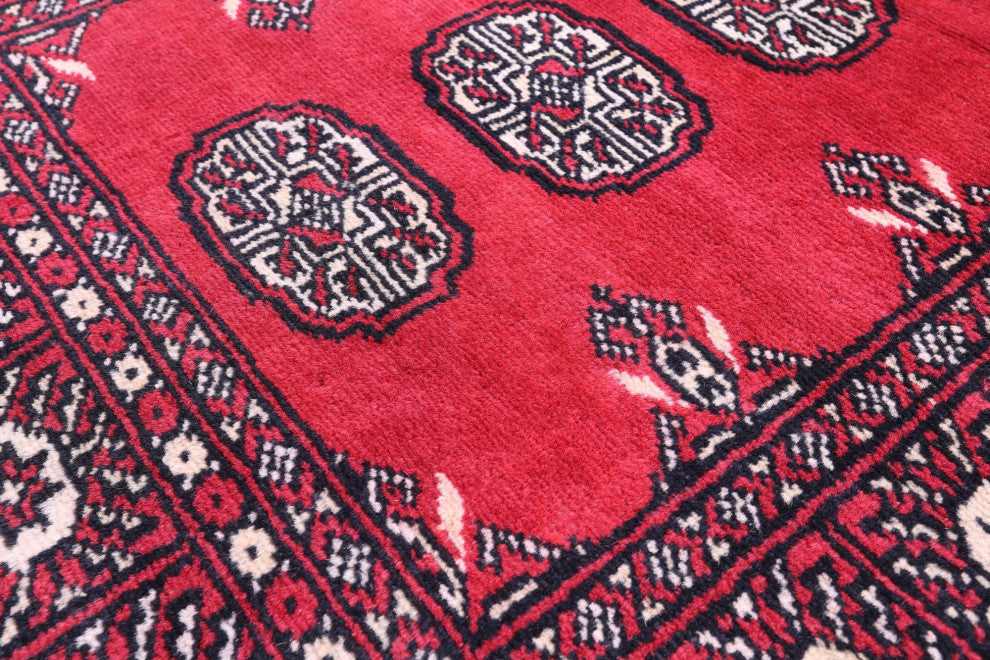 Runner Silky Bokhara Handmade Wool Rug 2' 6" X 8' 2" - Q13776
