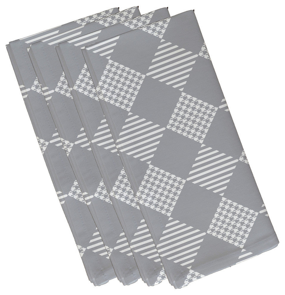 Decorative Holiday Napkin, Set of 4, Gray
