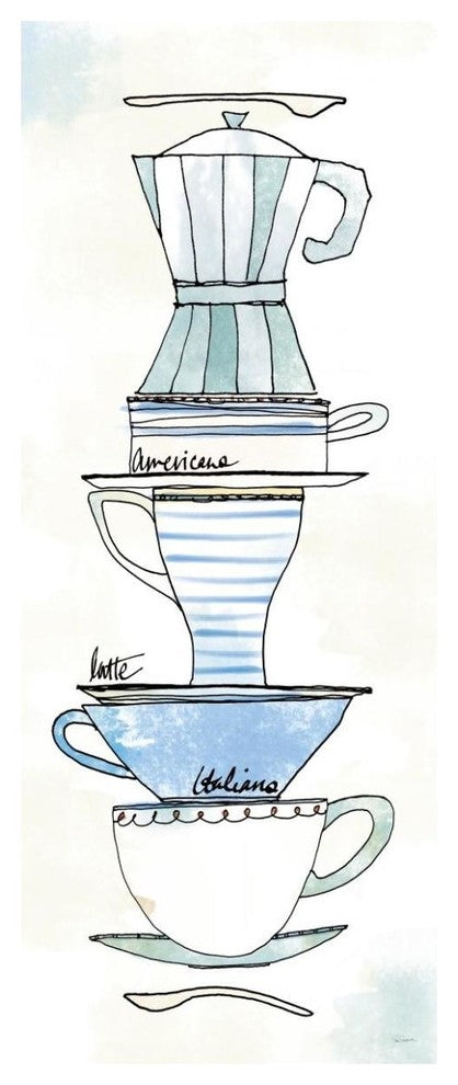 "Good Brew X" Digital Paper Print by Sue Schlabach, 26"x62"