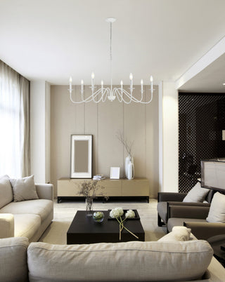 Living District Rohan 42" Chandelier in White