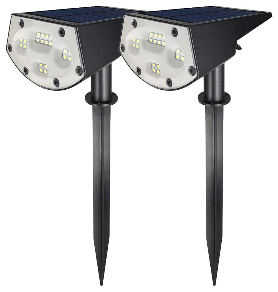 Smart LEDs Spotlights, IP67 Waterproof Powered Wall 2-in-1 Wireless 2-Pack