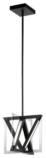 Axis Mini Pendant, Matte Black/Chrome