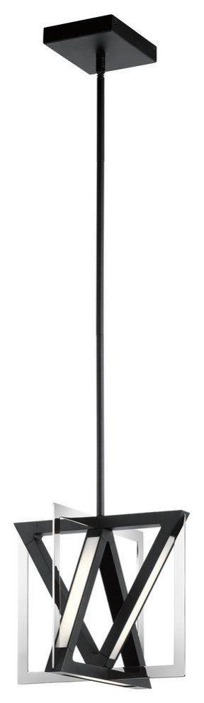 Axis Mini Pendant, Matte Black/Chrome