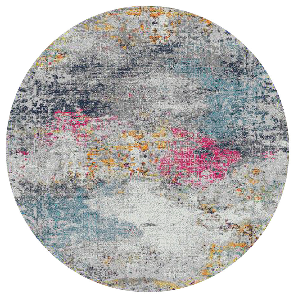 Montana Lizette Area Rug, Blue, 7'6" x 7'6"R, Abstract