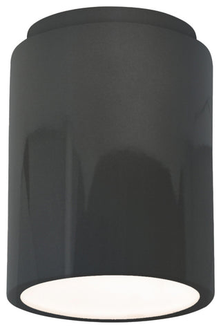 Radiance Cylinder Outdoor Flush-Mount, Gloss Grey, LED