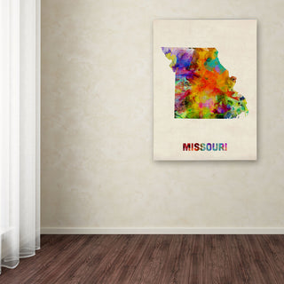 'Missouri Map' Canvas Art by Michael Tompsett