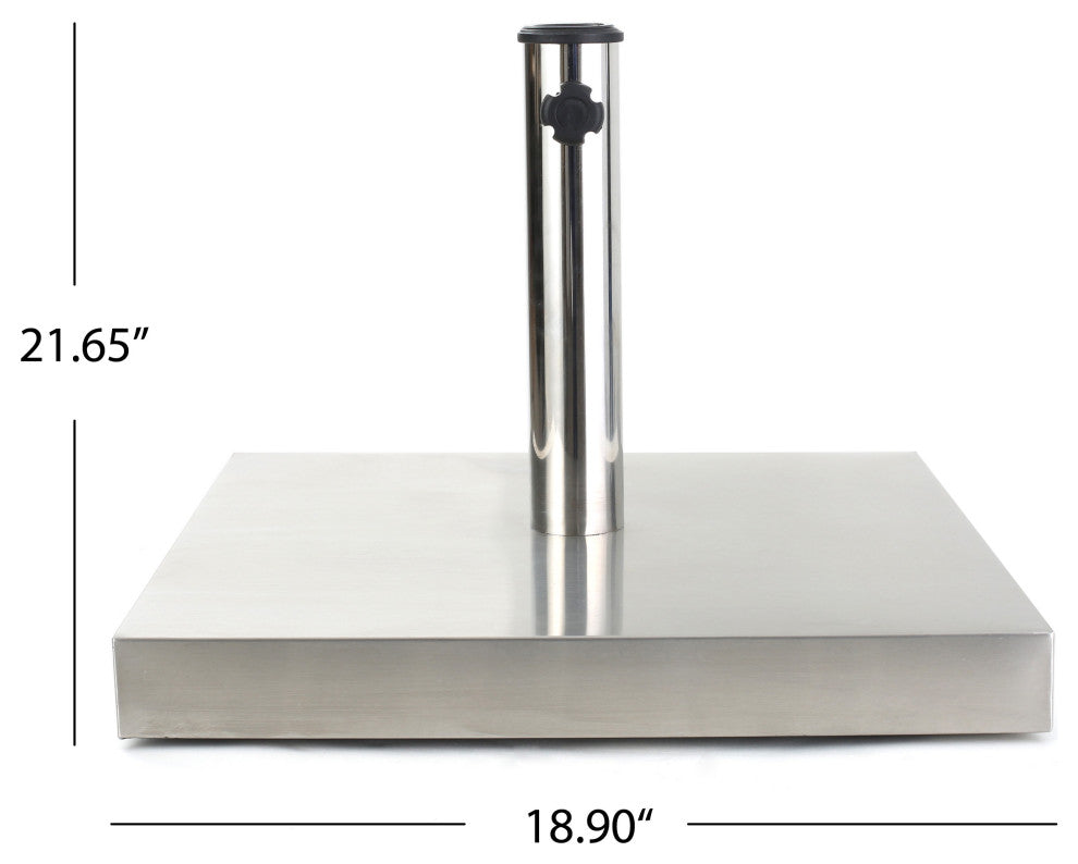 GDF Studio Norcross 66lbs Stainless Steel Square Umbrella Base