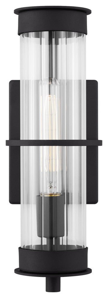 Alcona Medium One Light Outdoor Wall Lantern, Black