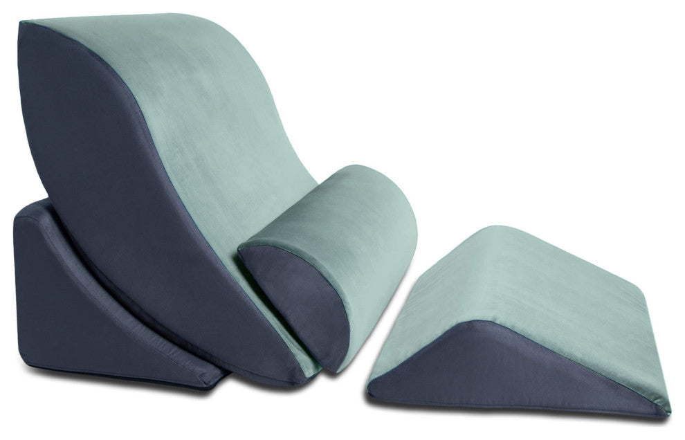 Kind Bed Orthopedic Support Wedge Pillow Comfort System, Sage/Gray