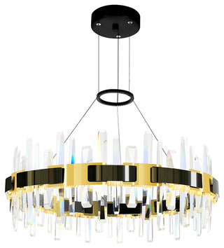 Aya LED Integrated Pearl Black Chandelier