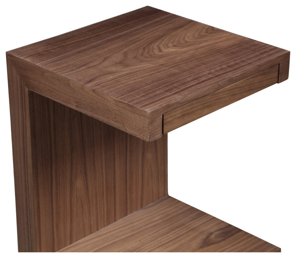 Contemporary Zio Sidetable Walnut - Brown