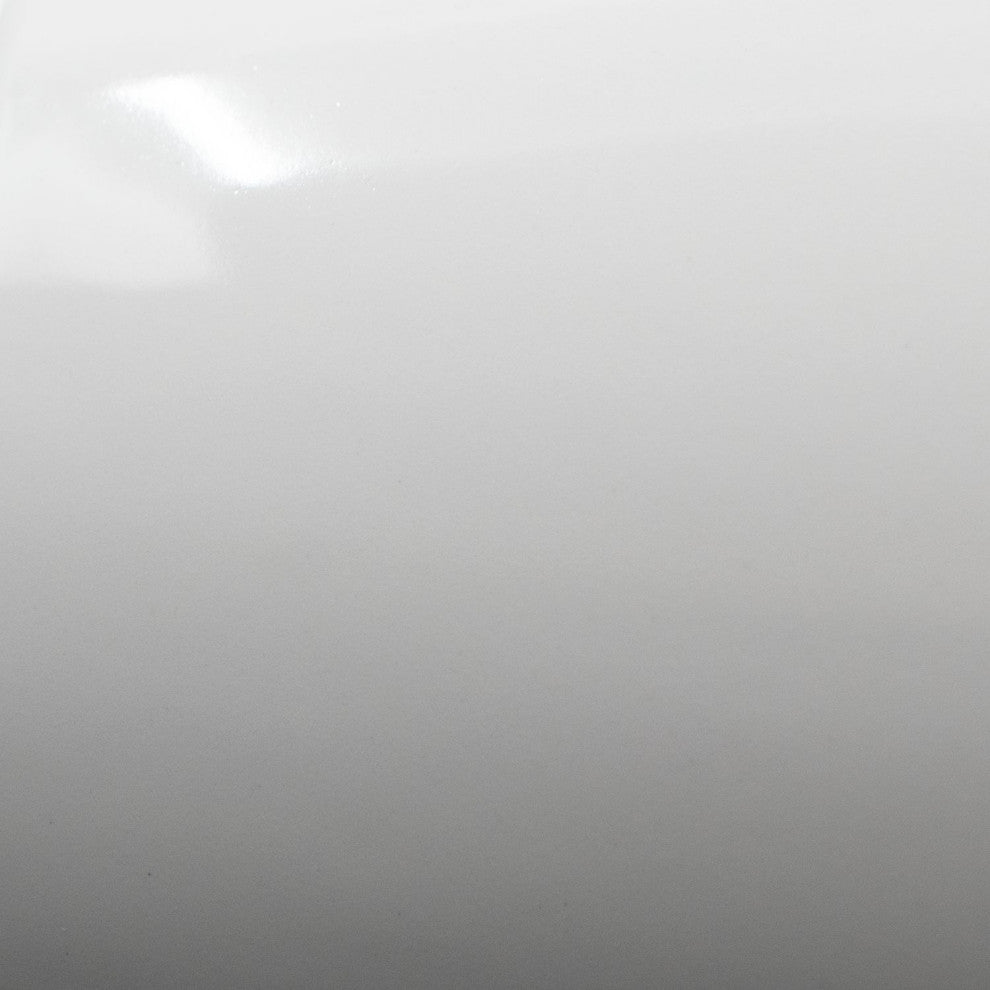 Short Square LED Flush-Mount, Gloss White