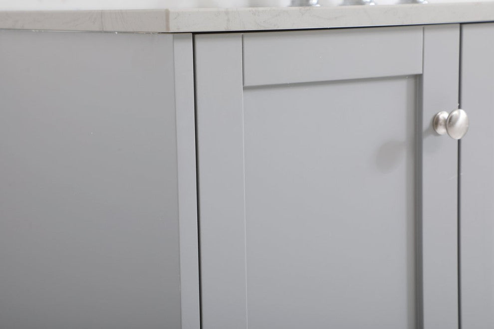 Sadie 48" Single Bathroom Vanity, Gray With Backsplash