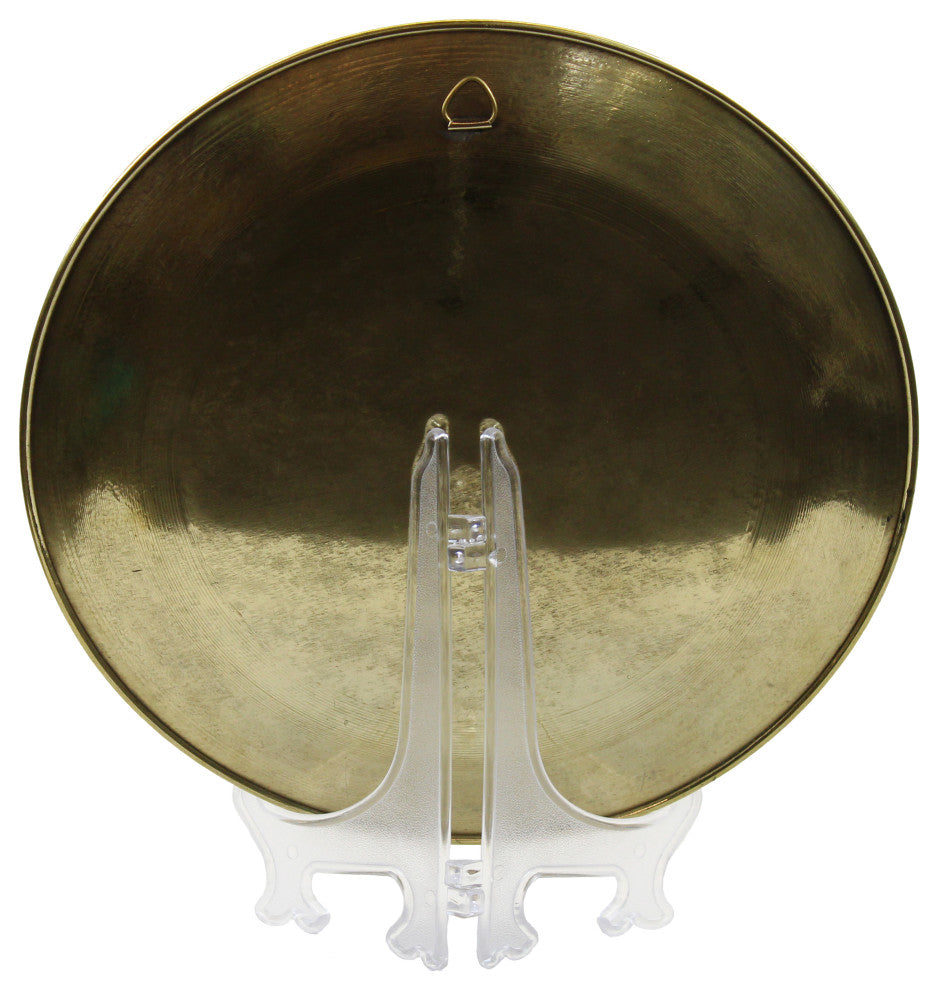 Natural Geo Giraffe Decorative Brass Accent Plate