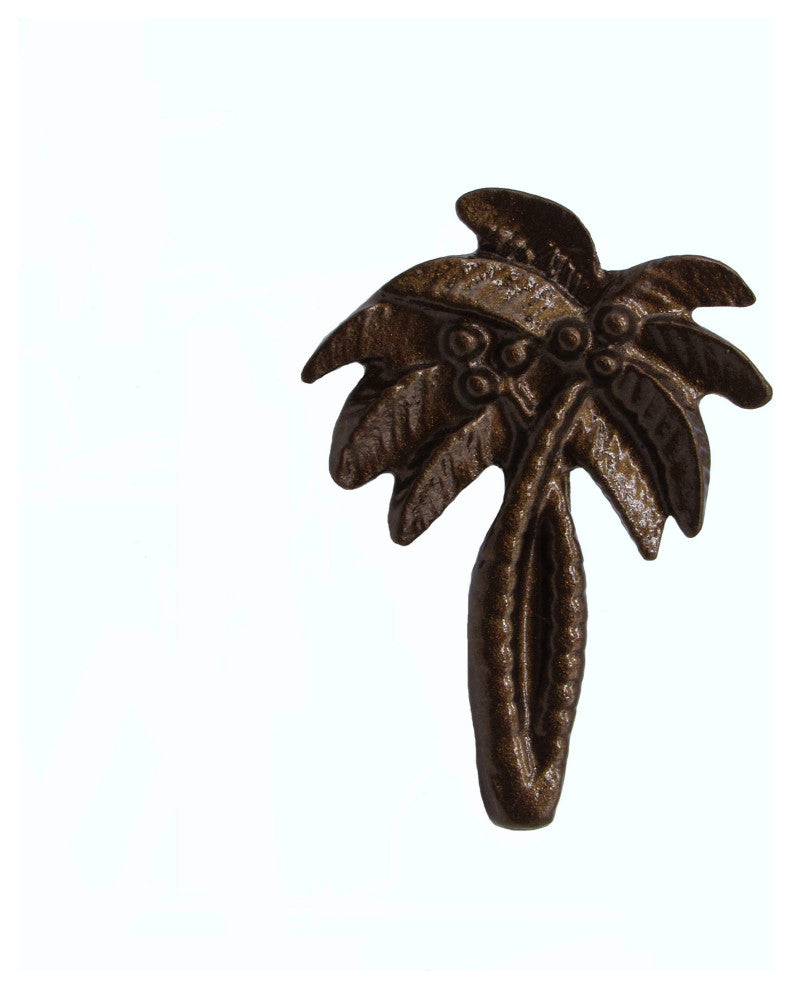 Palm Tree Cabinet Knob, Lux Bronze