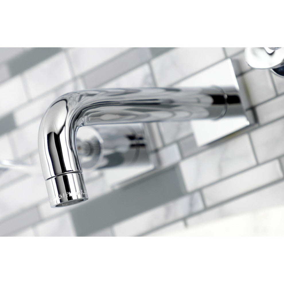 Kingston Brass KS6121DFL Two-Handle Wall Mount Bathroom Faucet, Polished Chrome