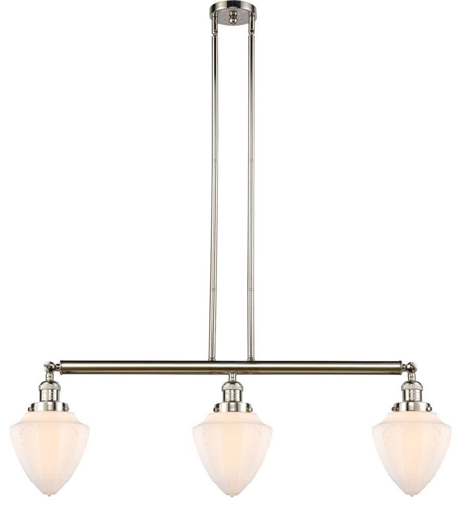 Innovations 213-PN-G661-7-LED 3 Light Island Light, Polished Nickel
