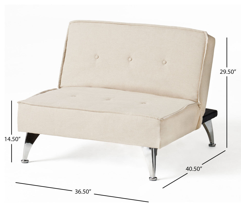Gemma Modern Fabric Reclining Chair Ottoman