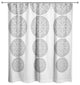 Gray Medallion Pattern 71x74 Shower Curtain