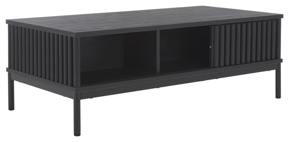Safavieh Lylia 2 Door Coffee Table, Black/Black