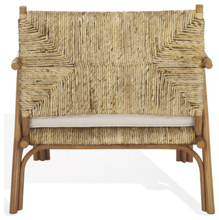 Safavieh Couture Elexa Banana Weaving Accent Chair, Natural/White