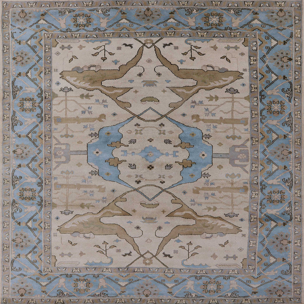 Ahgly Company Indoor Square Mid-Century Modern Area Rugs, 4' Square