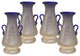 Springdale 7.25" Malpie 4-Piece Hand Blown Art Glass Vase Set