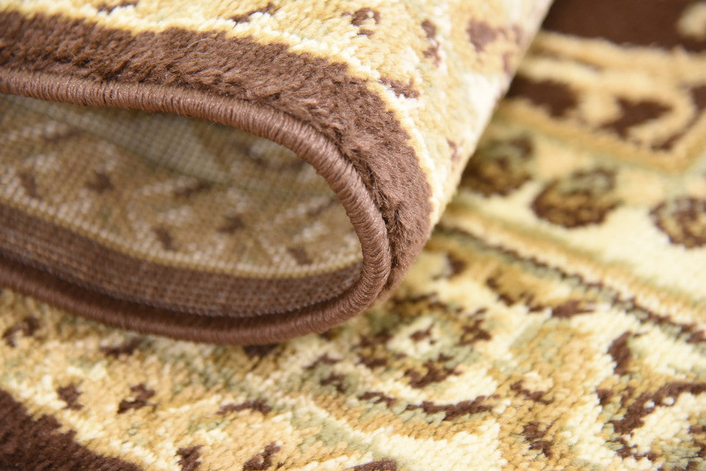 Unique Loom Brown Napoleon Versailles 4' 0 x 4' 0 Square Rug