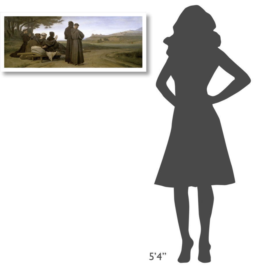 "St. Francis d'Assise" Digital Paper Print by Francois Leon Benouville, 38"x15"