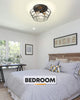 3 light cage Ceiling Light Fixture Flush Mount black Close to Ceiling Light