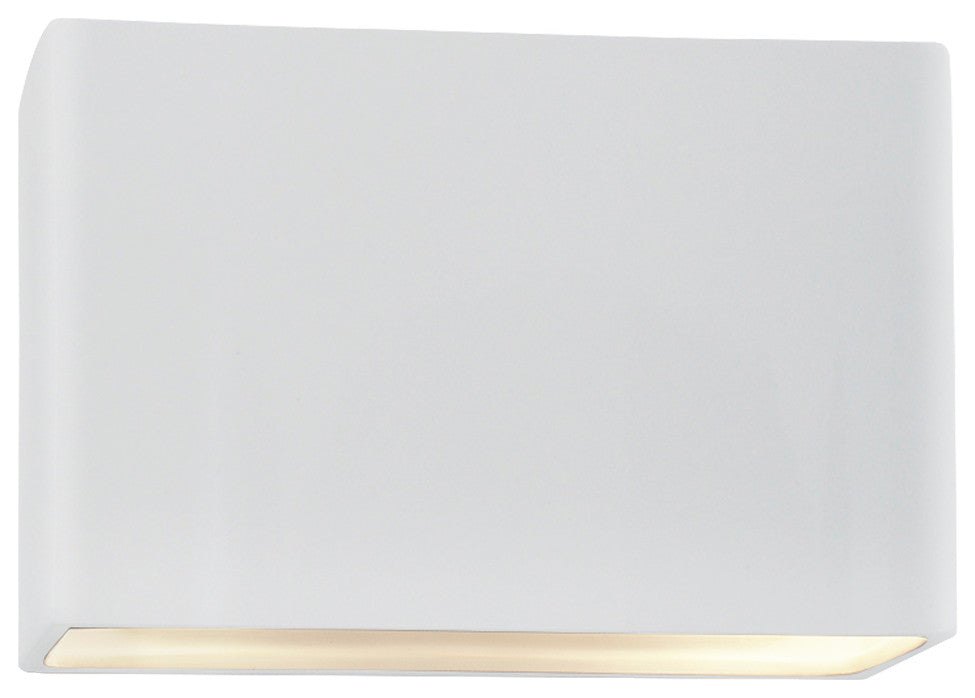 Ambiance Large ADA Rectangle Wall, Outdoor Closed Top, 12", Gloss White