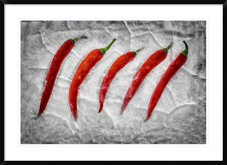 "Frozen Fire" Framed Digital Print by Secundino Losada, 44x32"