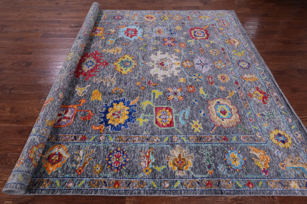 9' 3" X 11' 10" Turkish Oushak Handmade Rug - Q16132