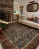 Chris Loves Julia x Loloi Jules Ocean / Spice 2'-0" x 5'-0" Area Rug