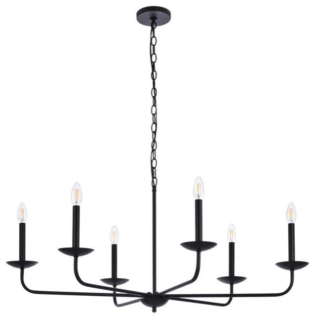 Living District LD812D42BK Cohen 42" Pendant, Black