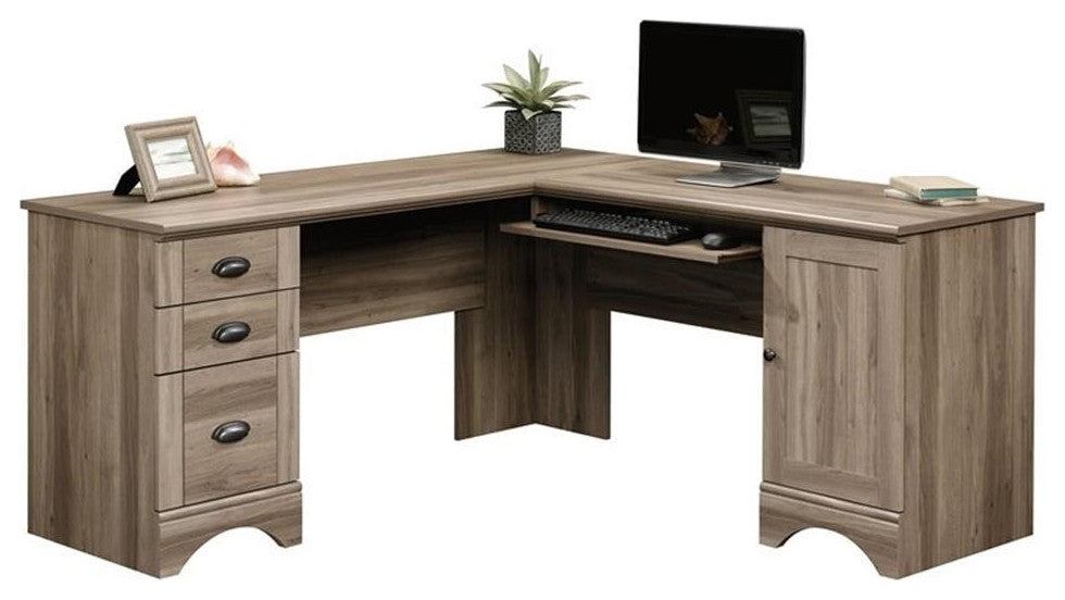 Sauder North Avenue Industrial Home Office Desk with Shelves