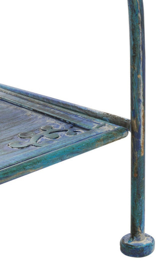 Safavieh Tyrique 4 Tier Shelf Unit, Mossy Blue