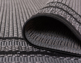 Unique Loom Gray/Multi Border Outdoor 4'x6' Area Rug