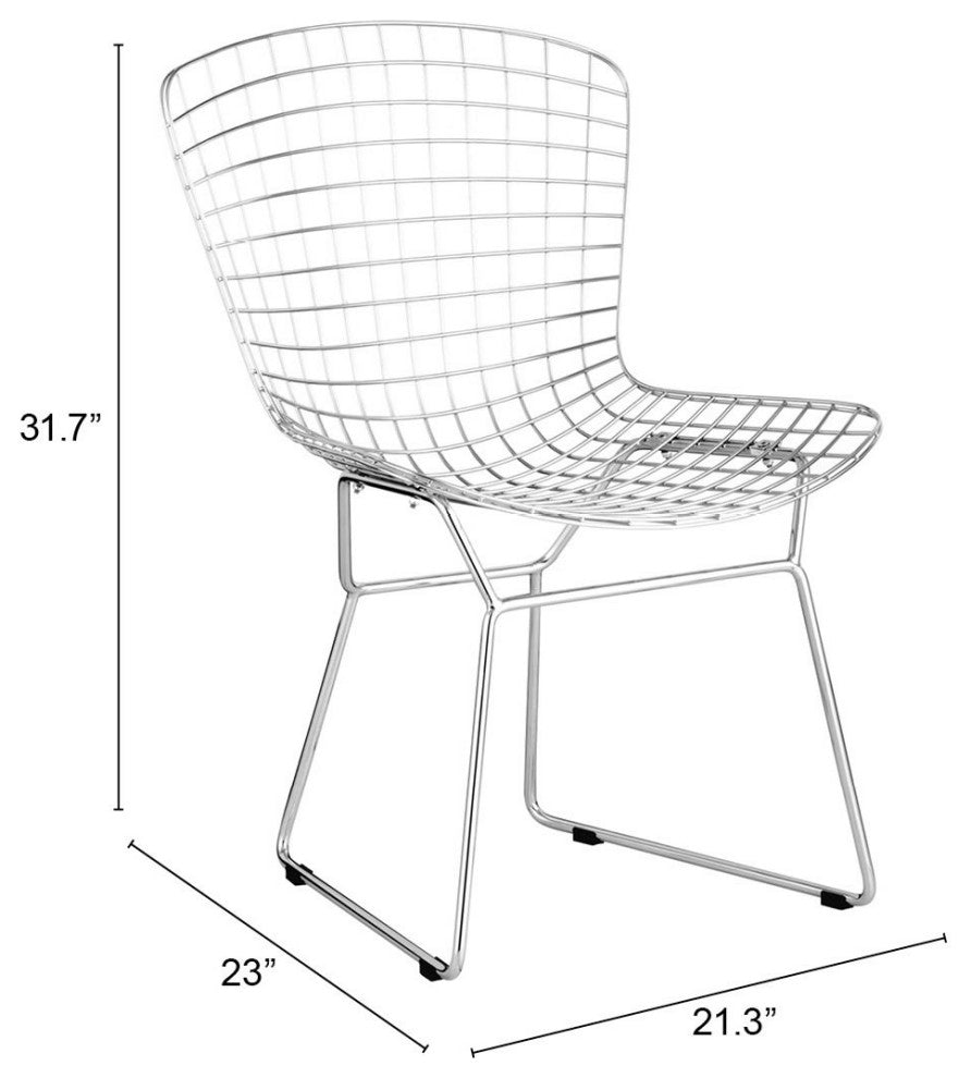 Wire Dining Chair (Set of 2) Chrome
