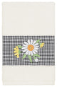 Linum Home Textiles Turkish Cotton Daisy Embellished Hand Towel, Cream