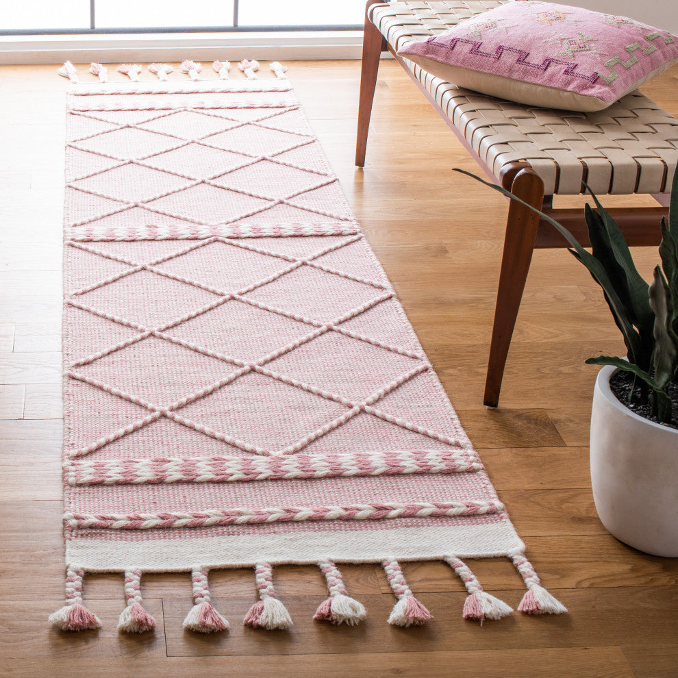 Safavieh Casablanca Collection CSB575U Rug, Pink/Ivory, 2'3" X 8'