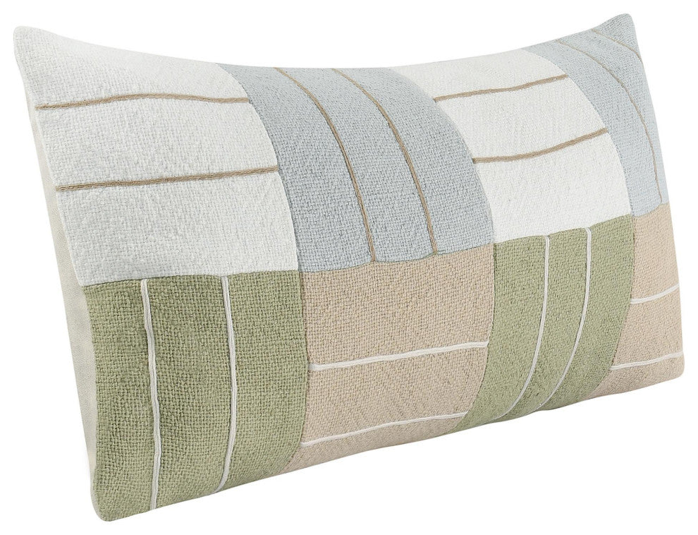 Niya Linen Blend Multicolor Throw Pillow, 14x26