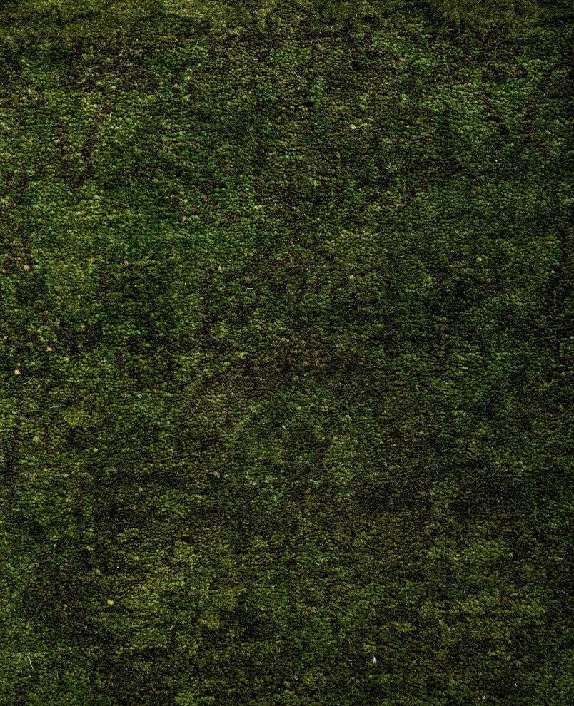 Overdyed One-of-a-Kind Hand-Knotted Area Rug Green, 4' 2" x 6' 0"