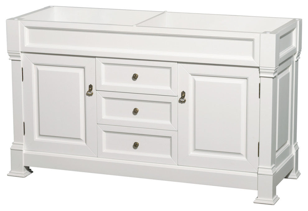 60 Inch Double Bathroom Vanity in White