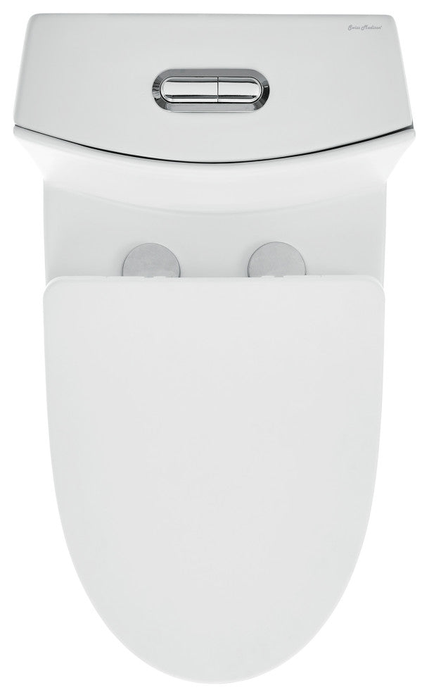 St. Tropez Elongated Toilet, Dual Vortex Flush, Matte White