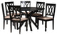 Baxton Studio Maya Modern Beige Finished Wood 7-Piece Dining Set