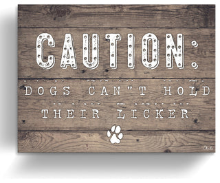 Ready2HangArt 'Caution-Dog' Wrapped Canvas Pet Wall Art, 30"x40"