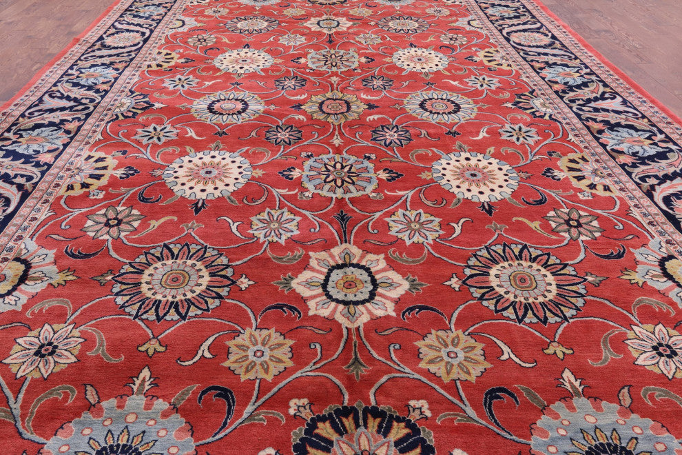 11' 10" X 19' 3" Persian Sultanabad Handmade Wool Rug Q9454